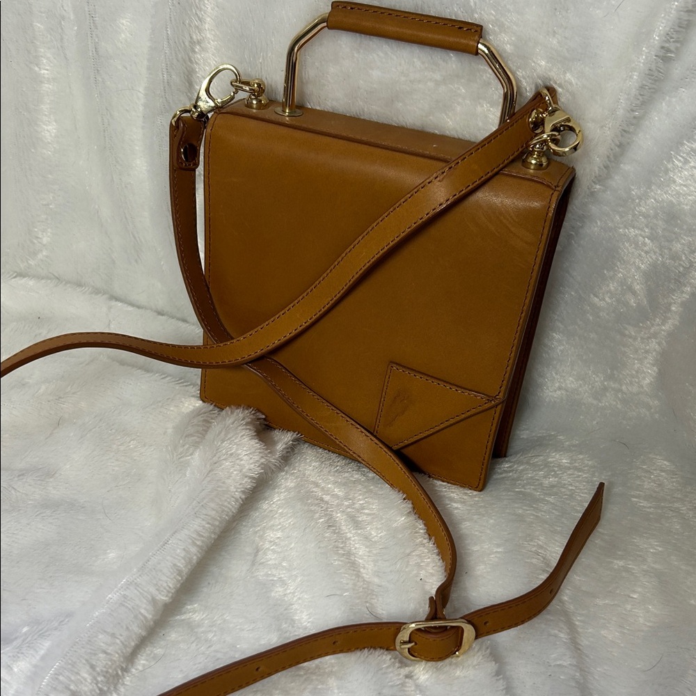 Uterque Brown Leather Crossbody Bag